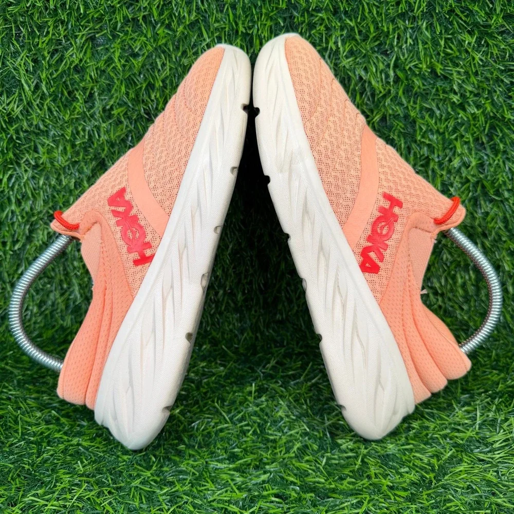 Hoka Ora Recovery Shoe 2 Womens 8 Slip On Cantaloupe Orange Mesh 1119398 CFST